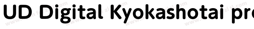 UD Digital Kyokashotai pro字体转换